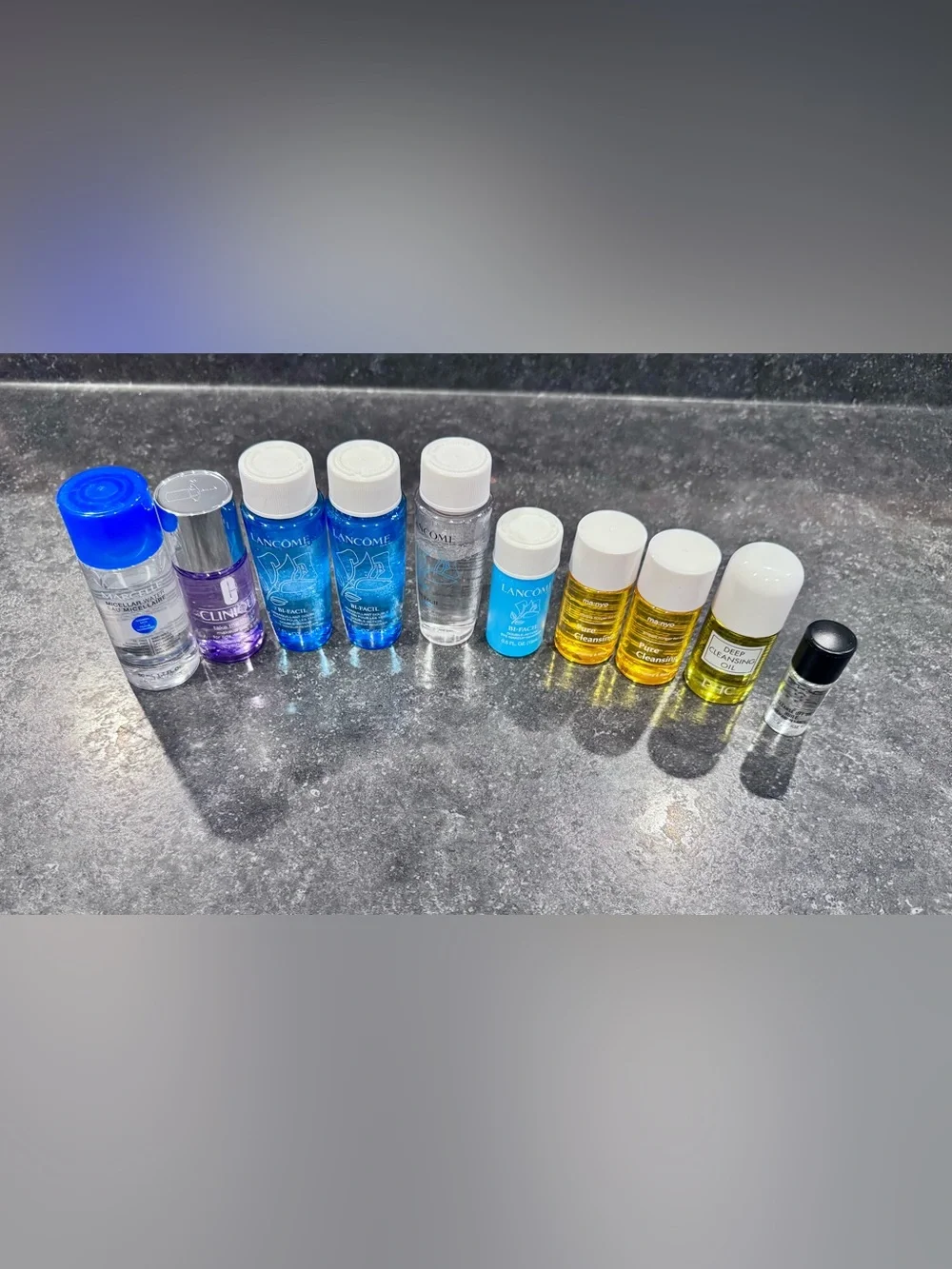 Lancôme Bi-Facil and more (Clinique, DHC, MAC, etc.)—travel cleanser bundle!